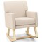 Costway Modern Upholstered Rocking Chair Rocking Armchair for Living Room Bedroom